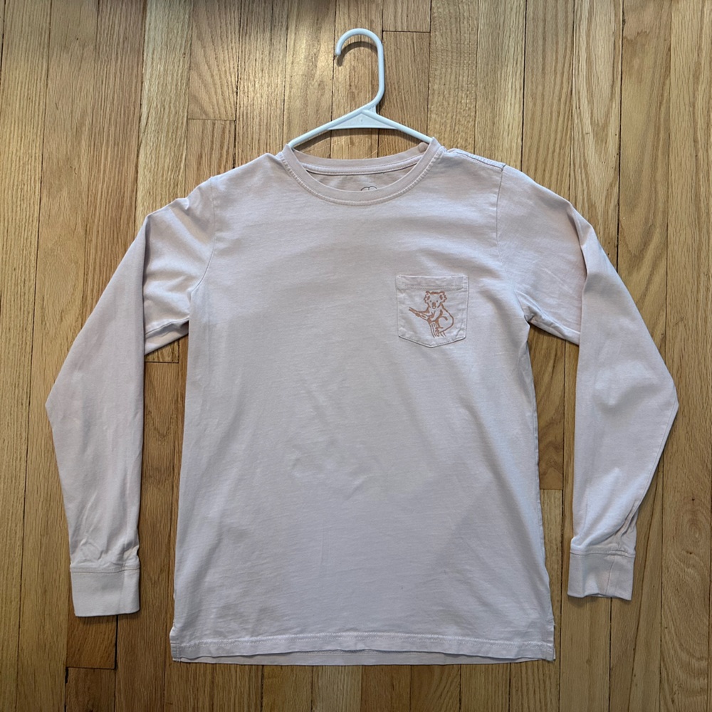 Ivory Ella Light Pink Long Sleeve Shirt with Pocket